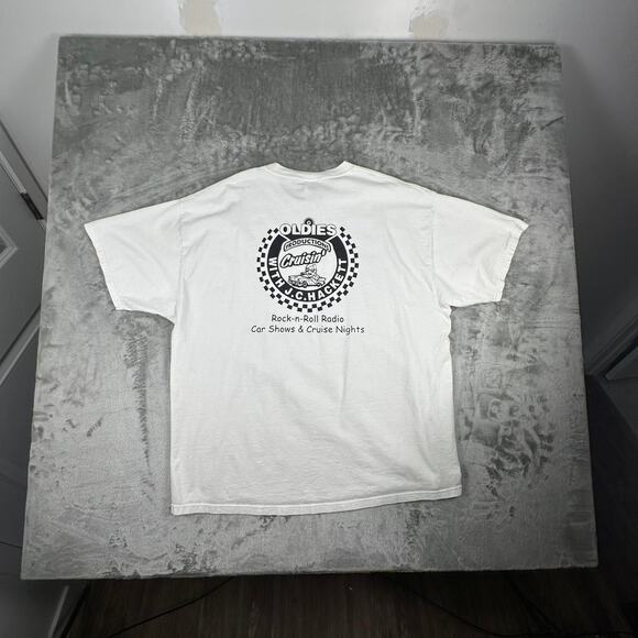 Vintage 2008 Coalville Super Cruise Classic Cars White Graphic T-shirt Size 2XL - Picture 6 of 8